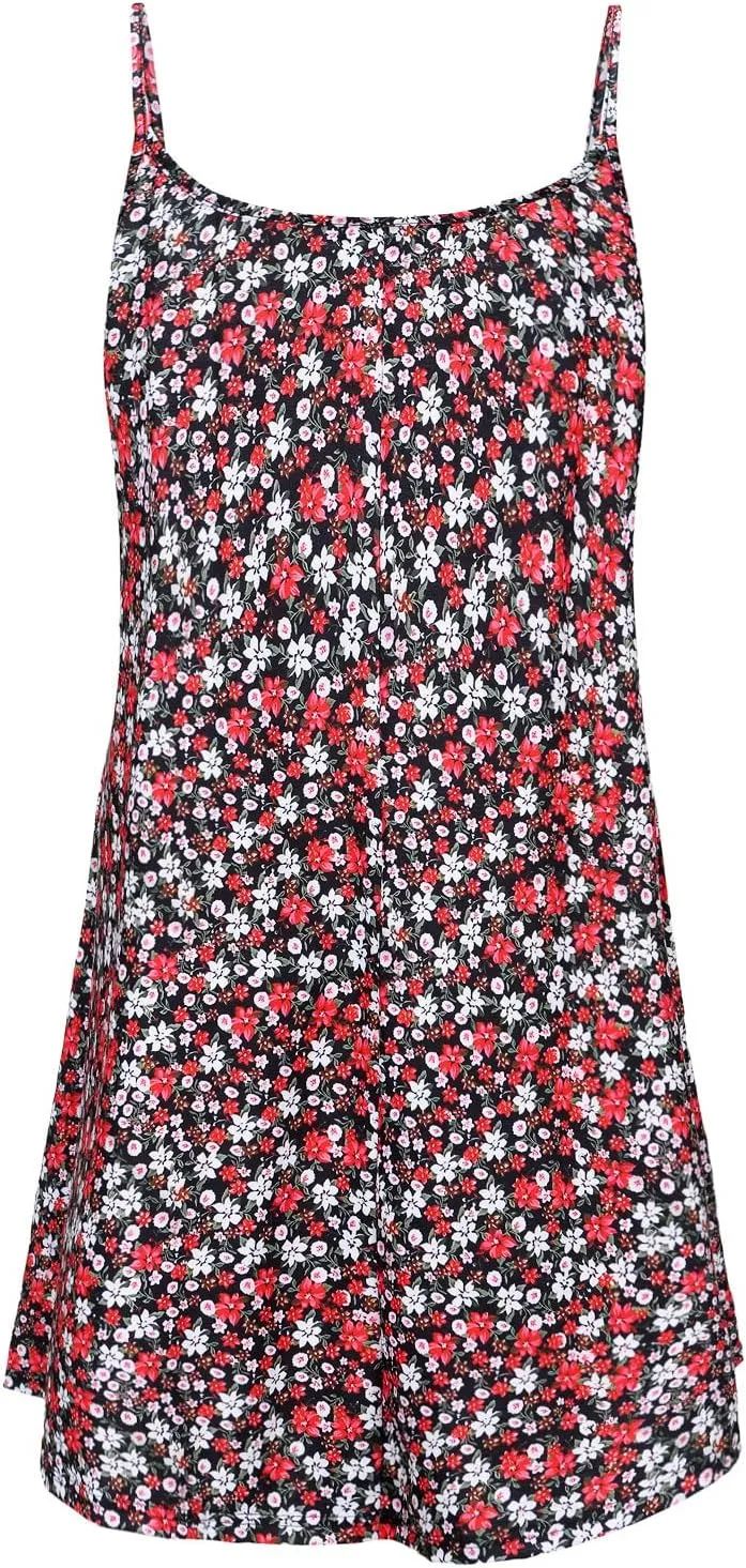 7th Element Plus Size Slip Dress for Women Under Dresses 2025 Spaghetti Strap Cami Camisoles Sun Tank Sleeveless Sundress