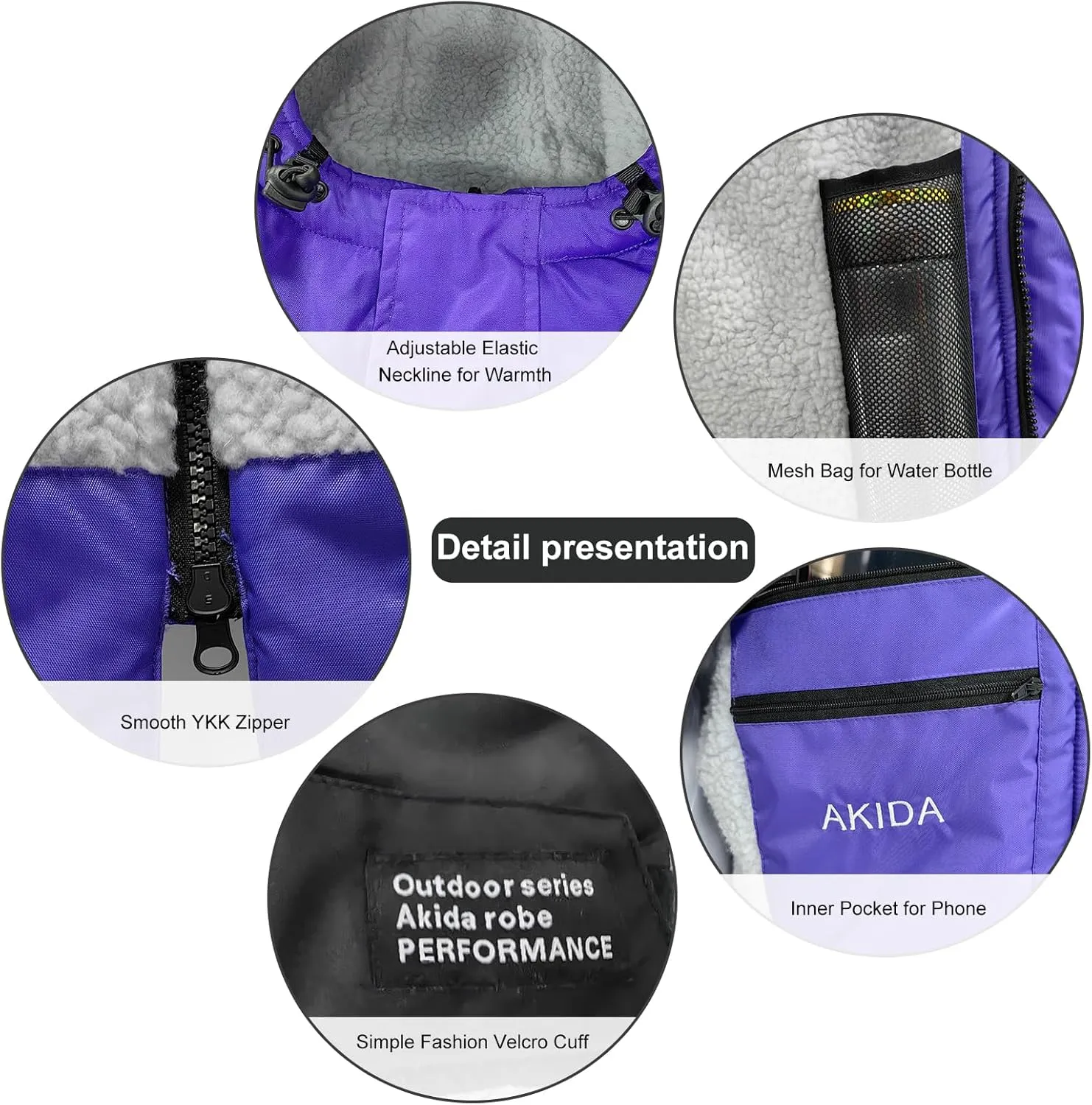 Akida Adult Oversized Changing Robe/Swim Parka,Waterproof Surf Poncho Warm Jacket,Quick Dry Wetsuit Changing Towel.