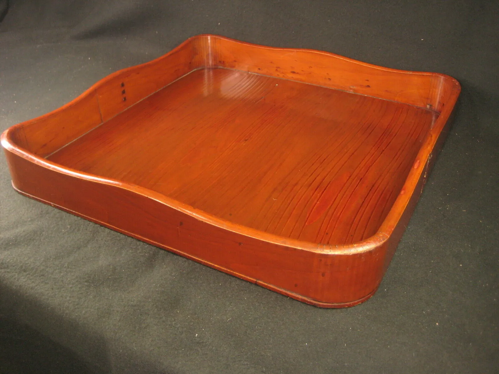 Antique Meiji Era C1890 Japanese Wood & Lacquer Obon Ozen Large Serving Tray