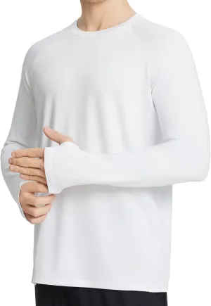 baleaf Men's Long Sleeve Running Shirts Sun Protection UV UPF 50  T Shirts Workout Athletic Gym Quick Dry Zip Pocket
