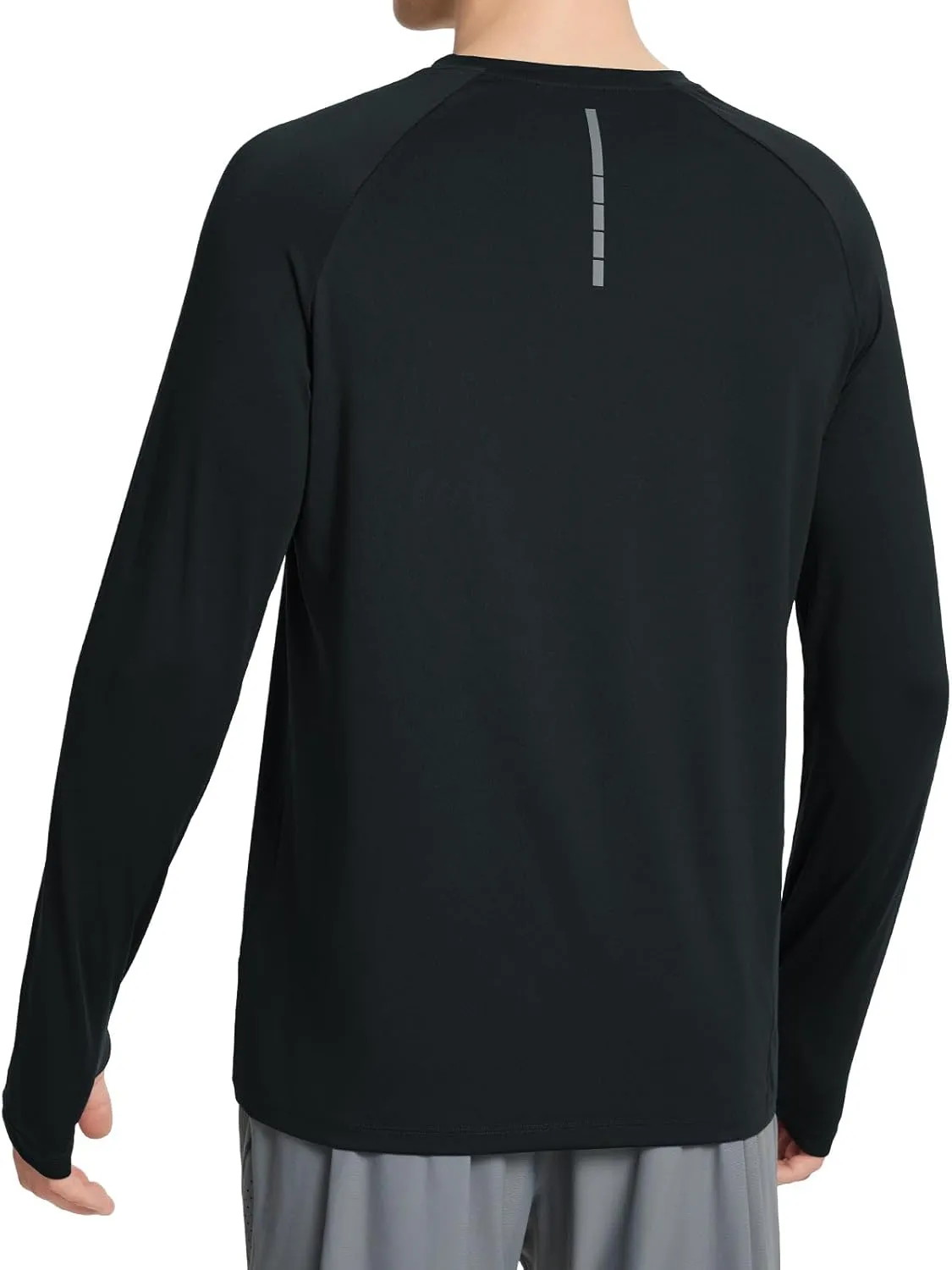 baleaf Men's Long Sleeve Running Shirts Sun Protection UV UPF 50  T Shirts Workout Athletic Gym Quick Dry Zip Pocket