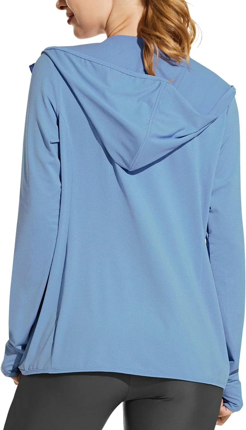 baleaf Women's UPF 50  Sun Protection Jacket Hooded Cooling Shirt with Pockets Hiking Outdoor Performance