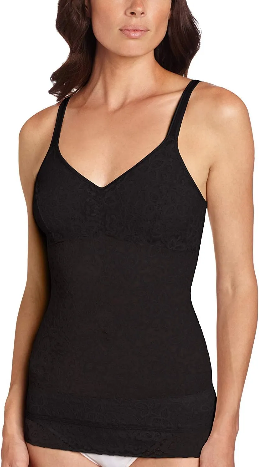 Bali Women's Lace Shapewear, Lace N Smooth Firm Control Shapewear Cami with Built-In Bra