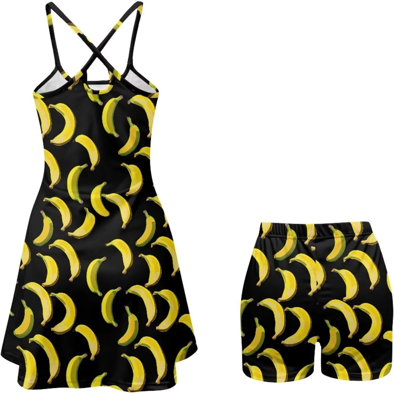 Biyejit Womens Tennis Dress, Workout Dress with Shorts Pockets Sleeveless Golf Athletic Dresses Quick Dry Pickleball Outfits