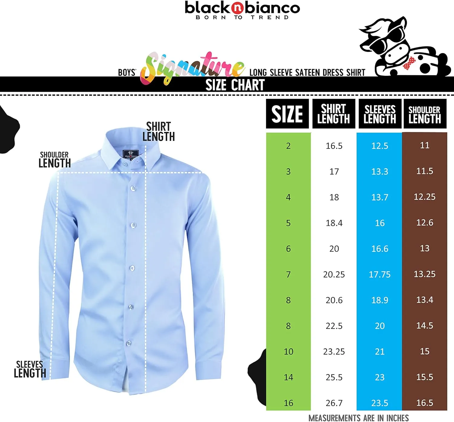 Black n Bianco Boys' Signature Sateen Long Sleeve Dress Shirt