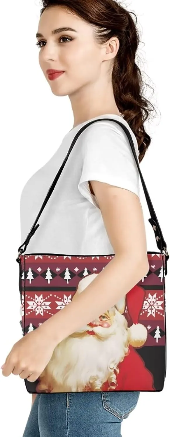 Bucket Bag for Women Shoulder Bag with Zipper Large Capacity Computer Waterproof Crossbody Bag Handbag with Smooth