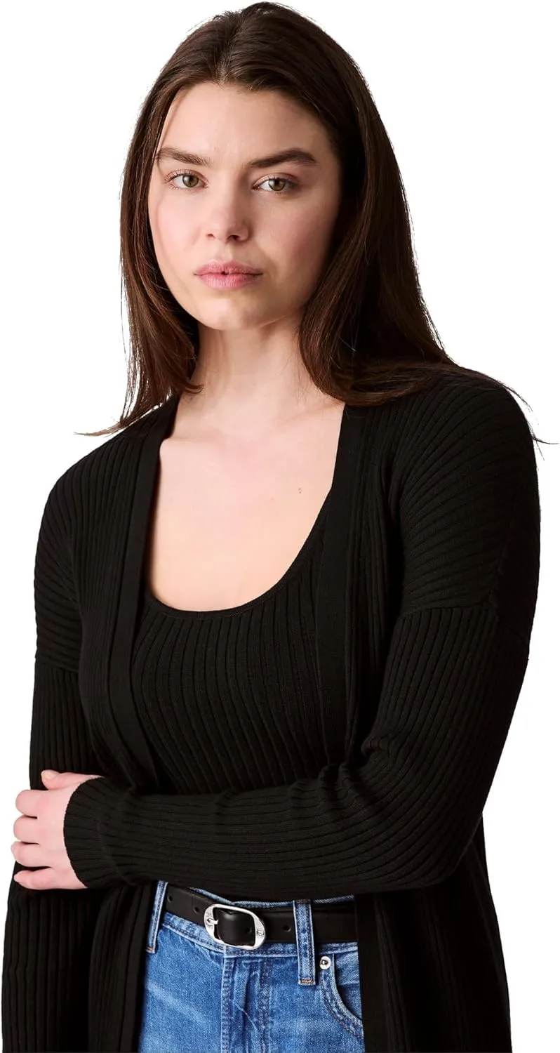 Calvin Klein Women's Smooth Cotton Rib Sweater Duster
