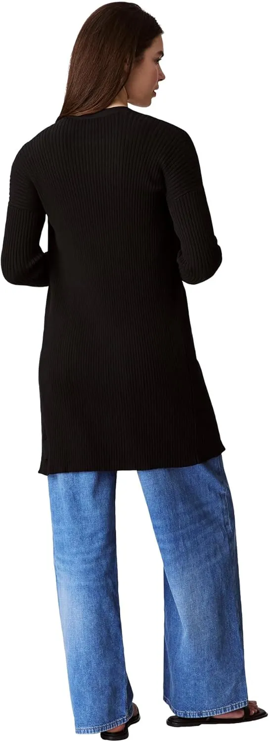 Calvin Klein Women's Smooth Cotton Rib Sweater Duster