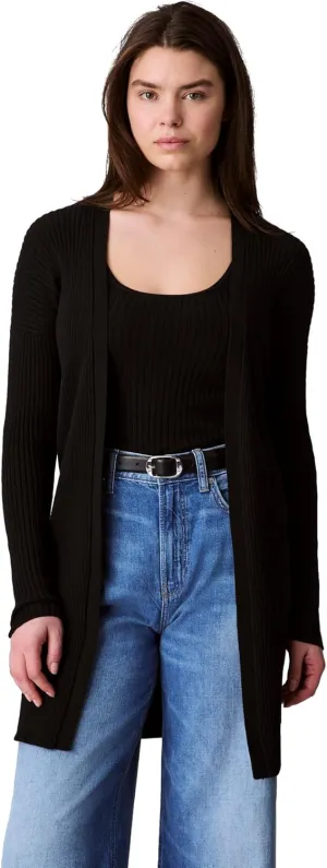 Calvin Klein Women's Smooth Cotton Rib Sweater Duster