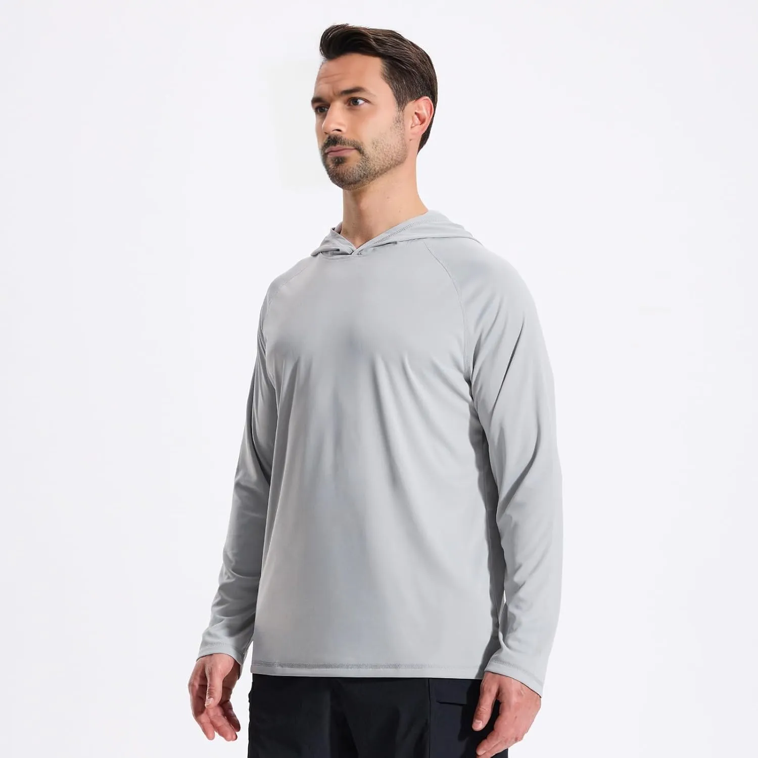 Camo Hoodie Long Sleeves Hunting Shirts for Men Quick Dry UPF 50  Hiking Fishing Shirt with Hood