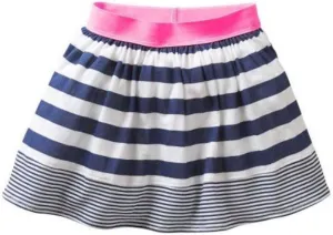 Carter's Baby Girl's Dot Striped Skort (6 Months, Navy Stripe)