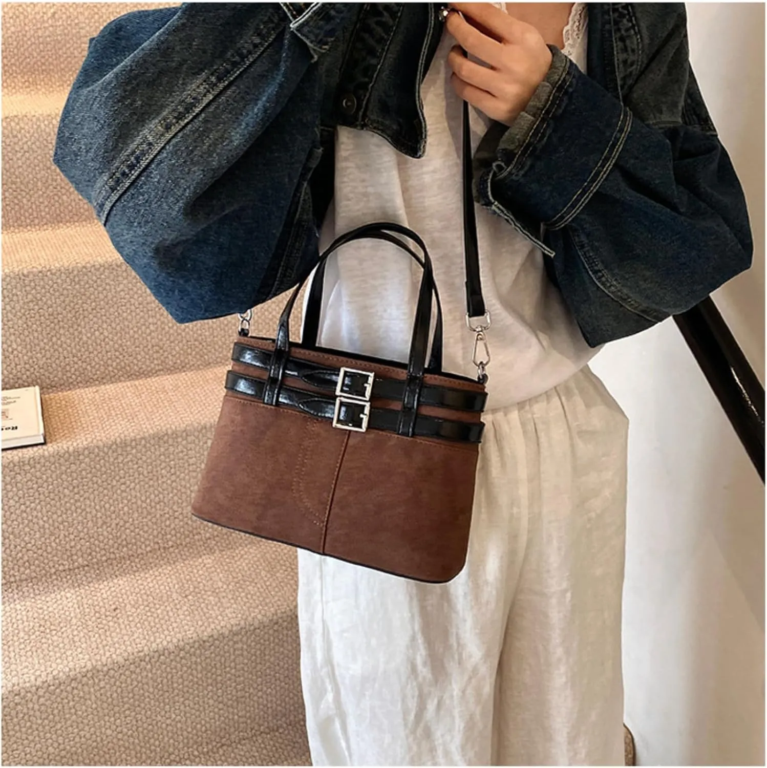 Casual Bucket Bag for Women, Fashionable Single Shoulder Bag with Refined Hardware, Smooth Zipper, Large Capacity