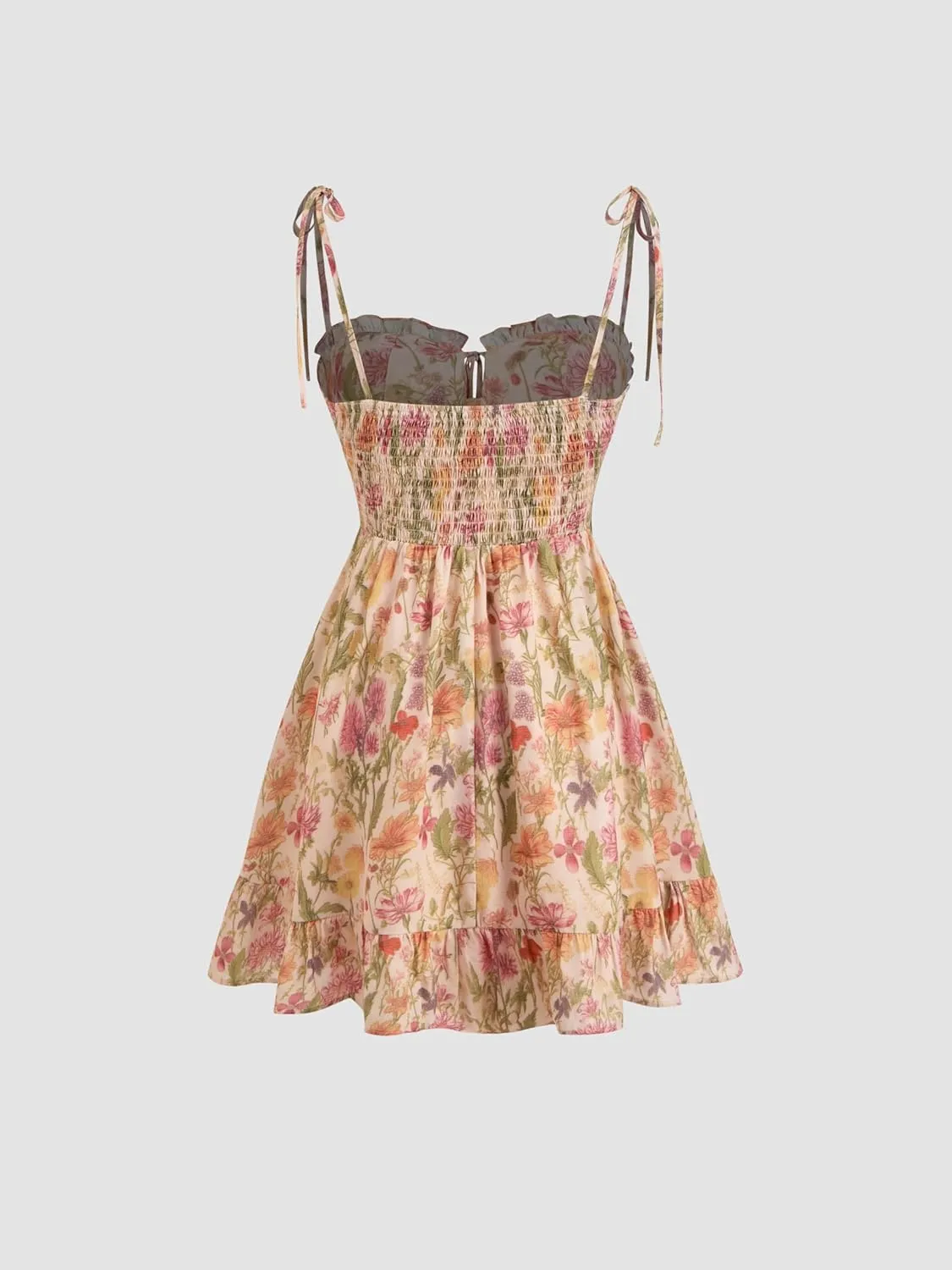 CIDER Womens Summer Dresses Floral Spaghetti Strap Cute Vacation Sundress Dress Boho Casual Outfits