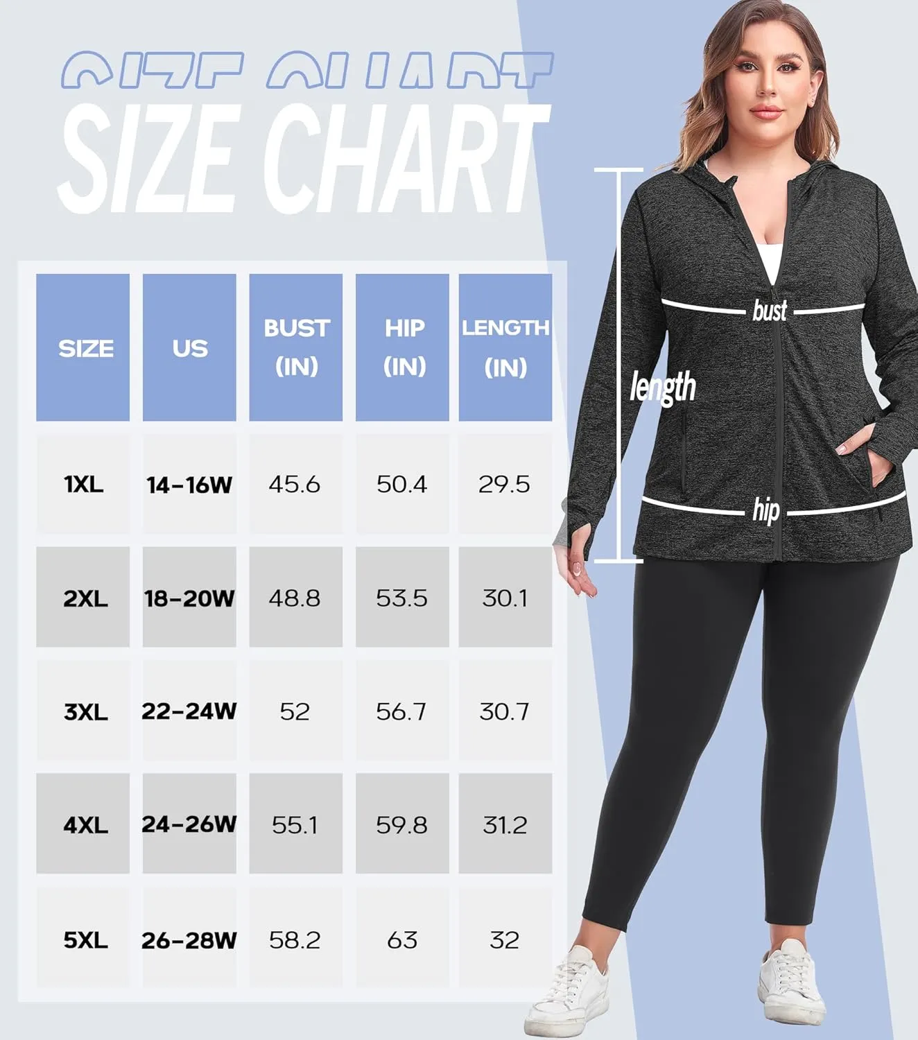 COOTRY Womens Plus Size Workout Jackets Full Zip Up Lightweight Athletic Running Hoodies with Thumb Holes