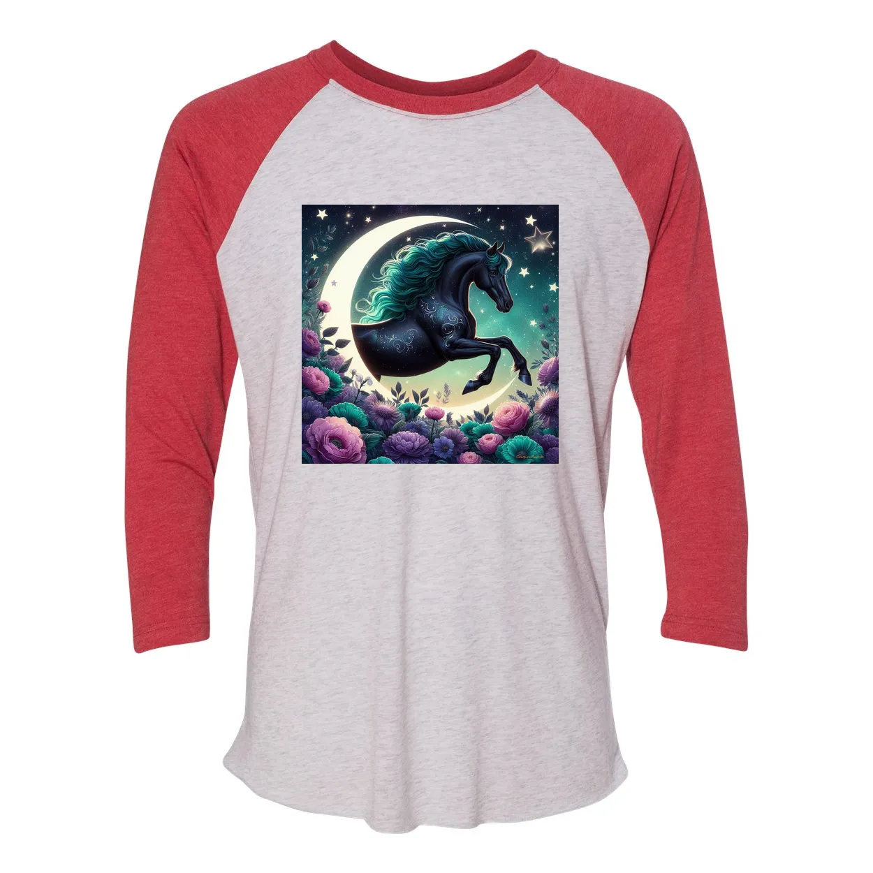 Dancing Filly 3 4 Sleeve Raglan T Shirts