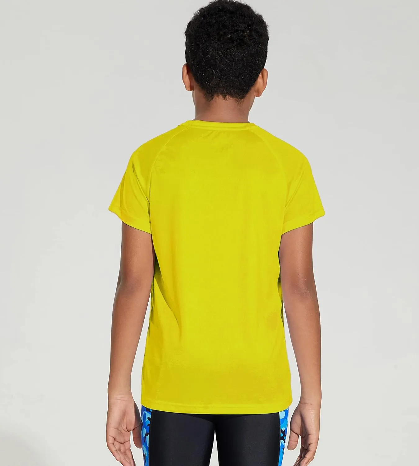 DEVOROPA Youth Boys Rash Guard Toddler Swim Shirts Short Sleeve Sun Shirts Lightweight Quick Dry UPF 50  Kids Surf Swimsuit