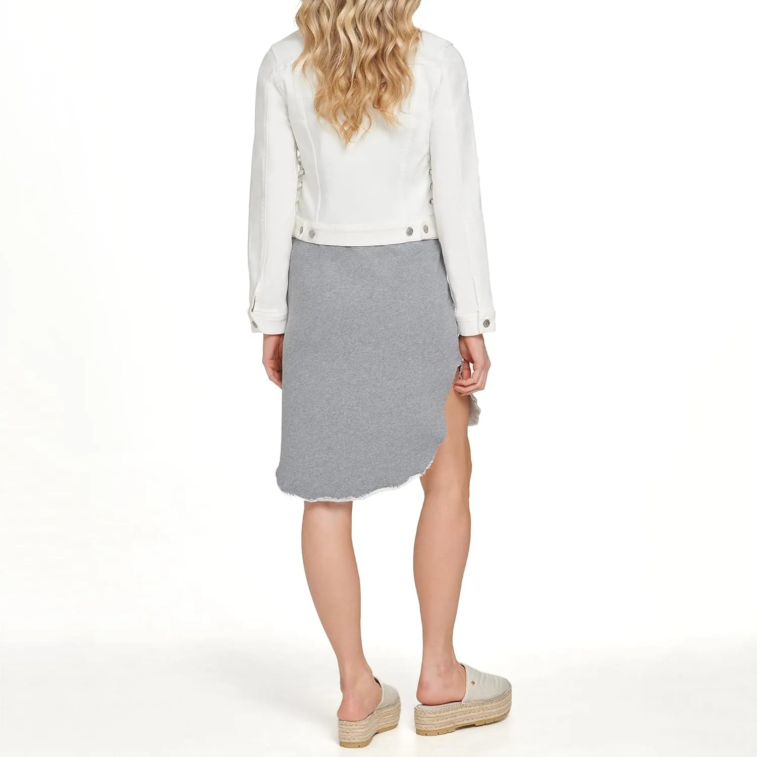 DKNY Women's Cropped Light Demin Jacket