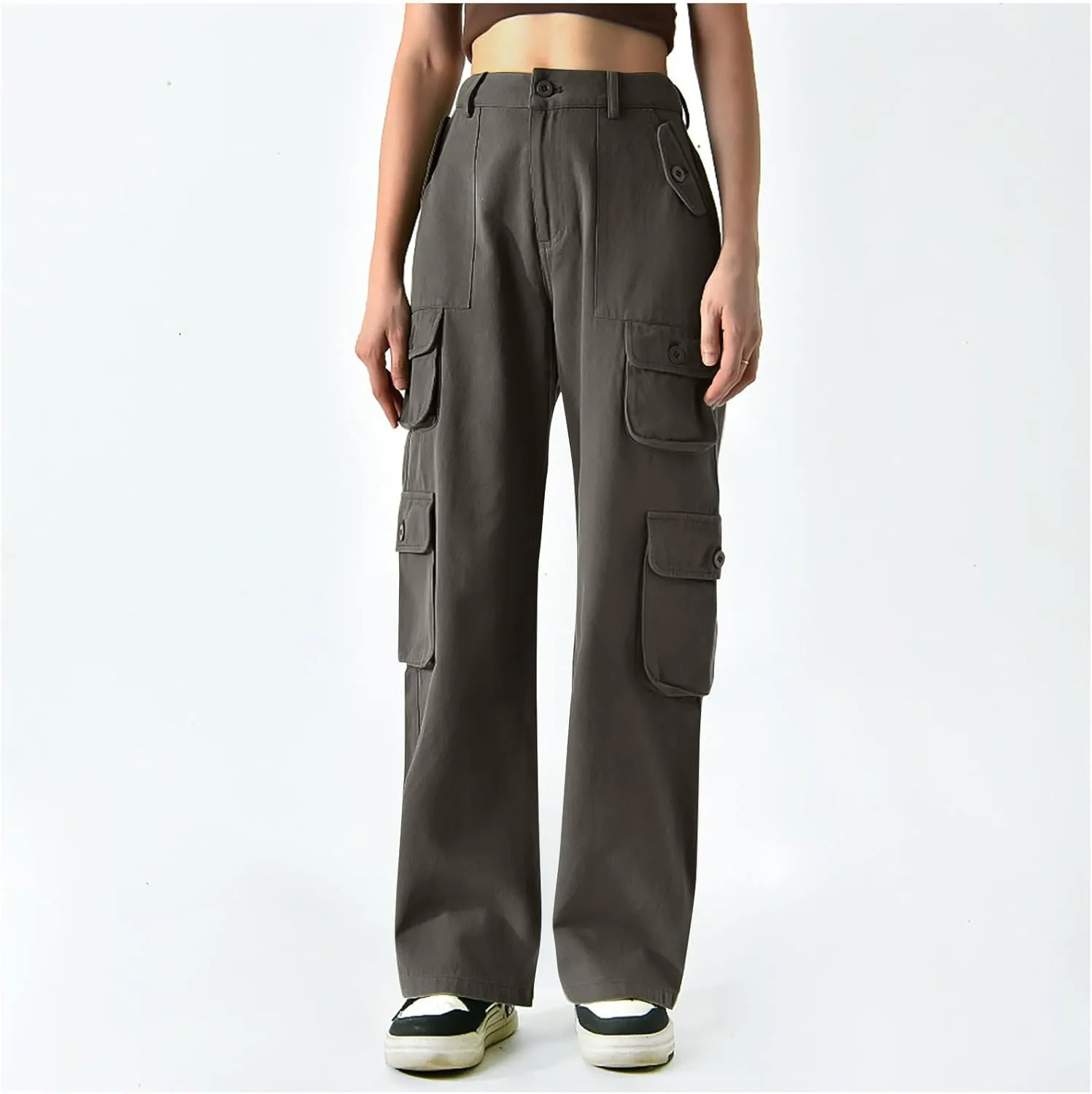 Dressy Cargo Pants for Women Trendy Straight Wide Leg Trousers High Waist Comfort Workwear Pants Fall Casual Pants