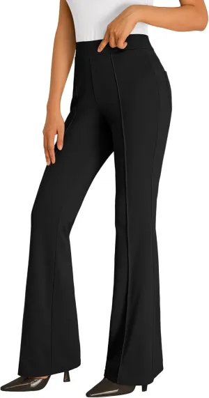 EFAN Womens Work Business Casual Flare Leggings Pants Comfort Office High Waisted Slacks Suits with Pockets 2025