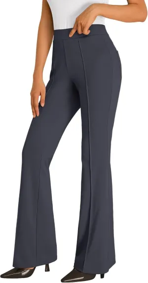 EFAN Womens Work Business Casual Flare Leggings Pants Comfort Office High Waisted Slacks Suits with Pockets 2025