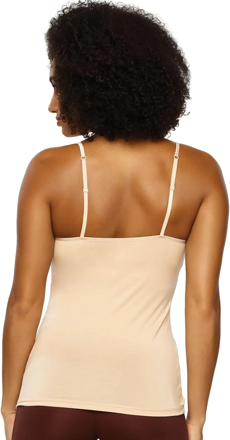 Felina | 2-Pack So Smooth Modal Cami Top with Hidden Built in Shelf Bra Support