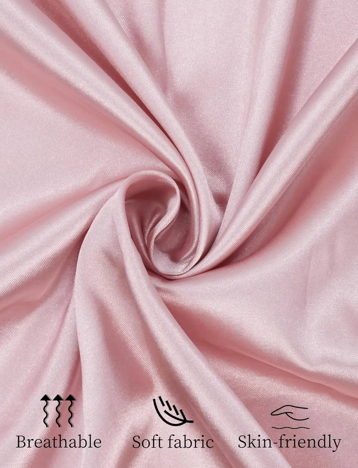 FEOYA Womens Silk Pajama Robe Set Satin Smooth Nightgown Lace Cami Nightdress with Belt Sexy Sleepwear