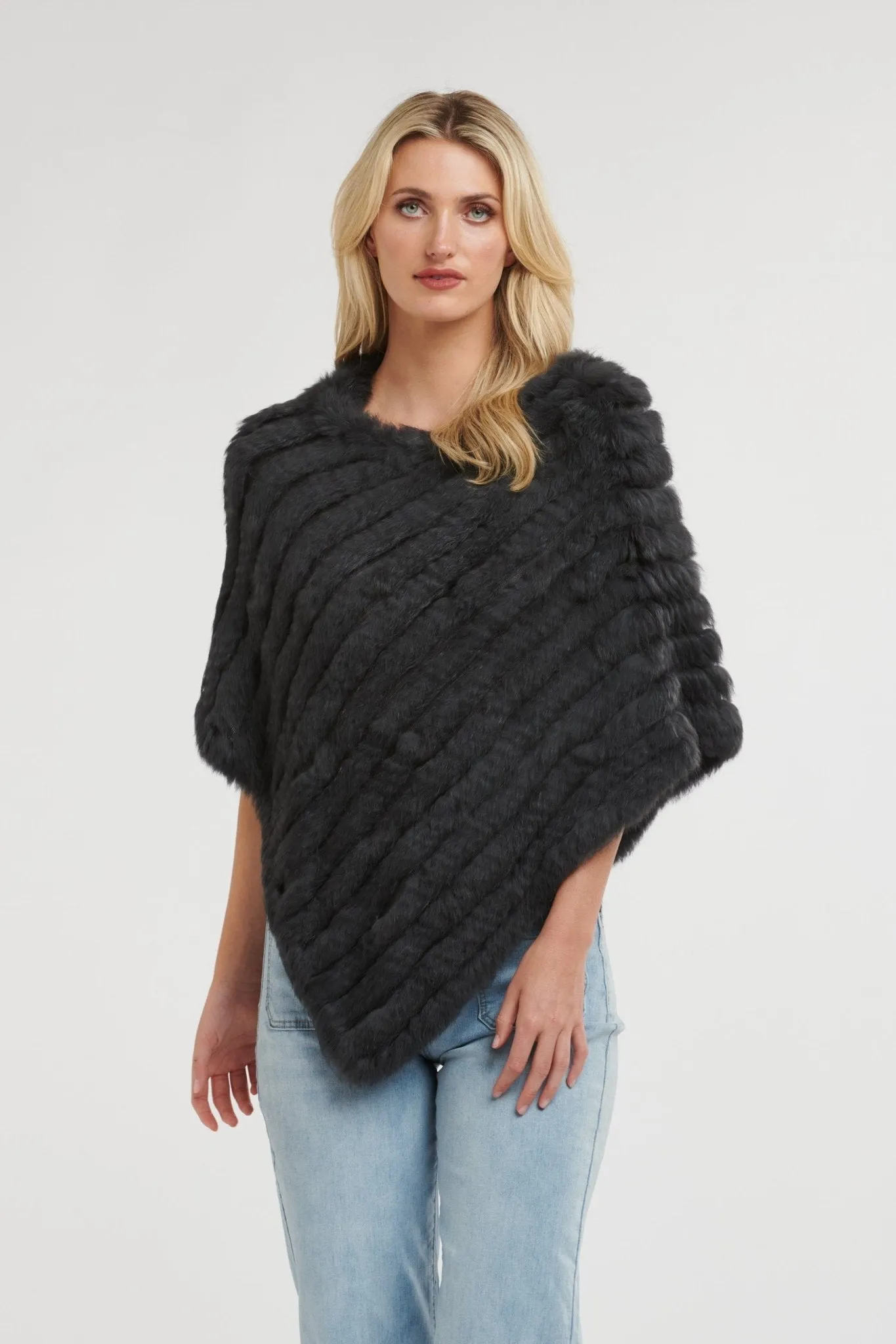 Fur Poncho | Black