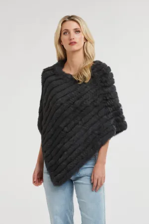 Fur Poncho | Black