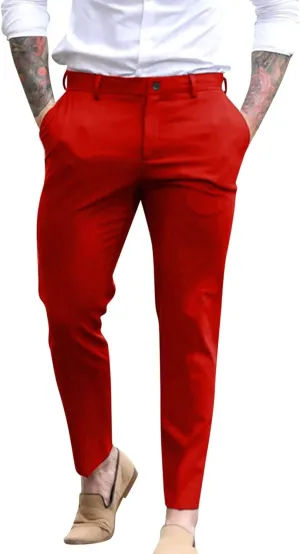GOKKILRW Mens Golf Pants Slim Fit Stretch Work Business Dress Pants Quick Dry Lightweight Casual Comfort Flat Front Chinos