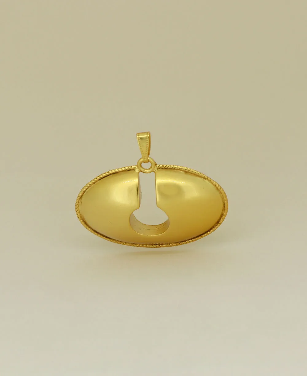Gold Plated Pre-Colombian Feminine Symbol Necklace