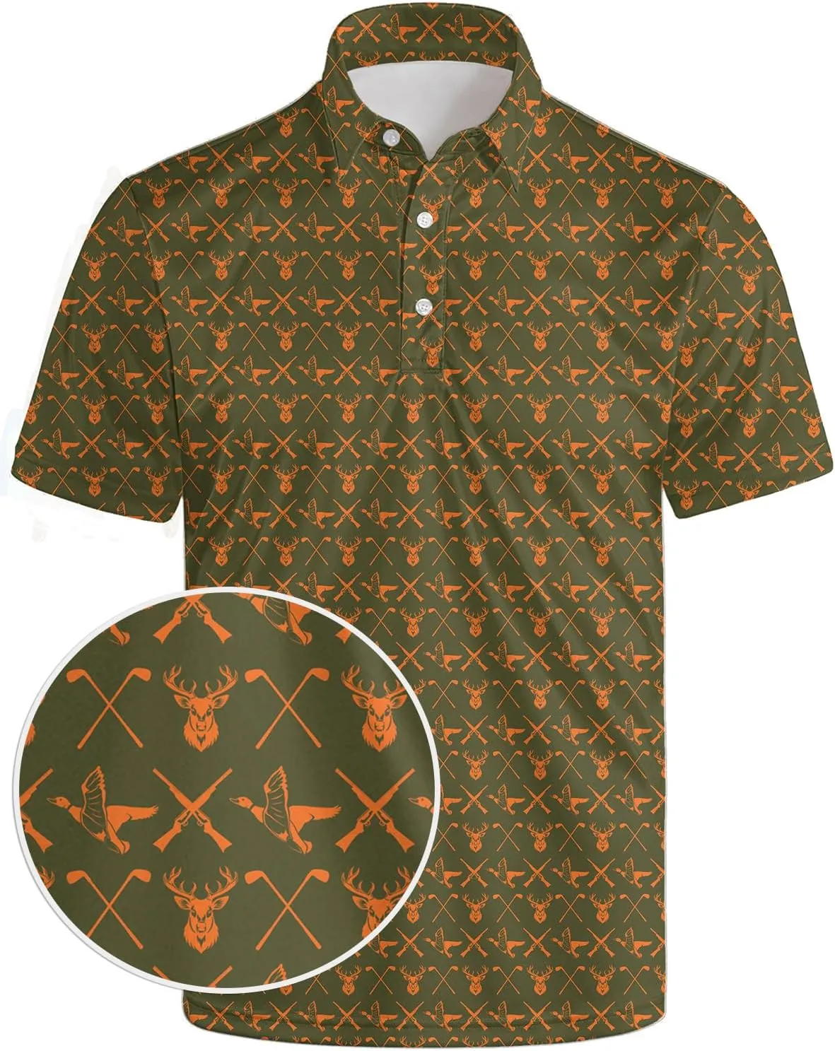 Golf Shirts for Men Funny Golf Polo Shirts Short Sleeve Polo Shirts Moisture Wicking Performance Golf Outfits