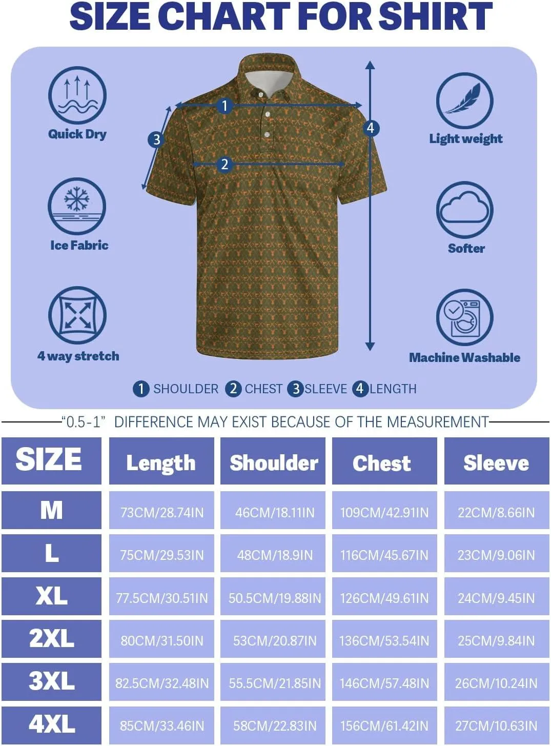 Golf Shirts for Men Funny Golf Polo Shirts Short Sleeve Polo Shirts Moisture Wicking Performance Golf Outfits