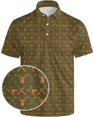 Golf Shirts for Men Funny Golf Polo Shirts Short Sleeve Polo Shirts Moisture Wicking Performance Golf Outfits
