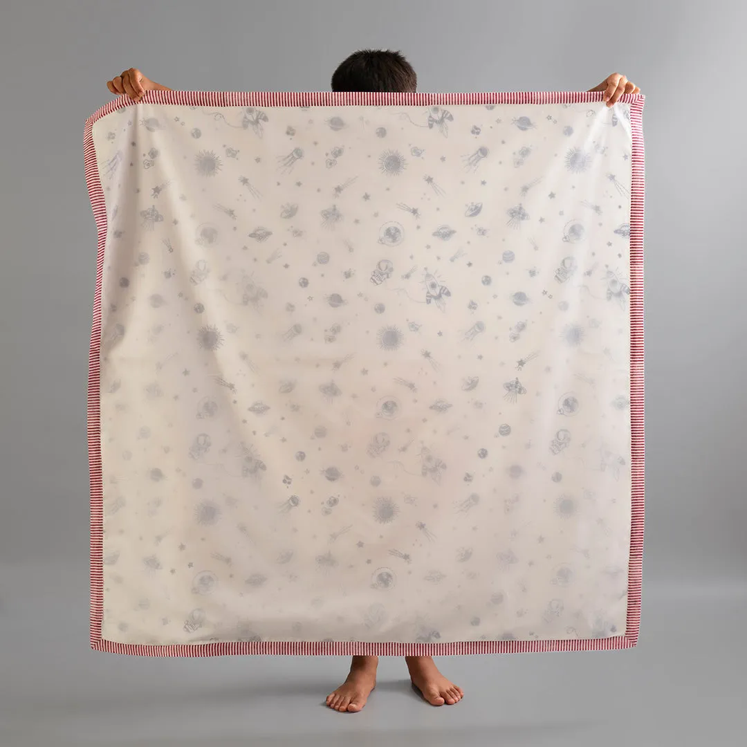 Gudgoodie Kids Cotton Muslin Dohar - Ultrasoft & Breathable - Galactic Adventure