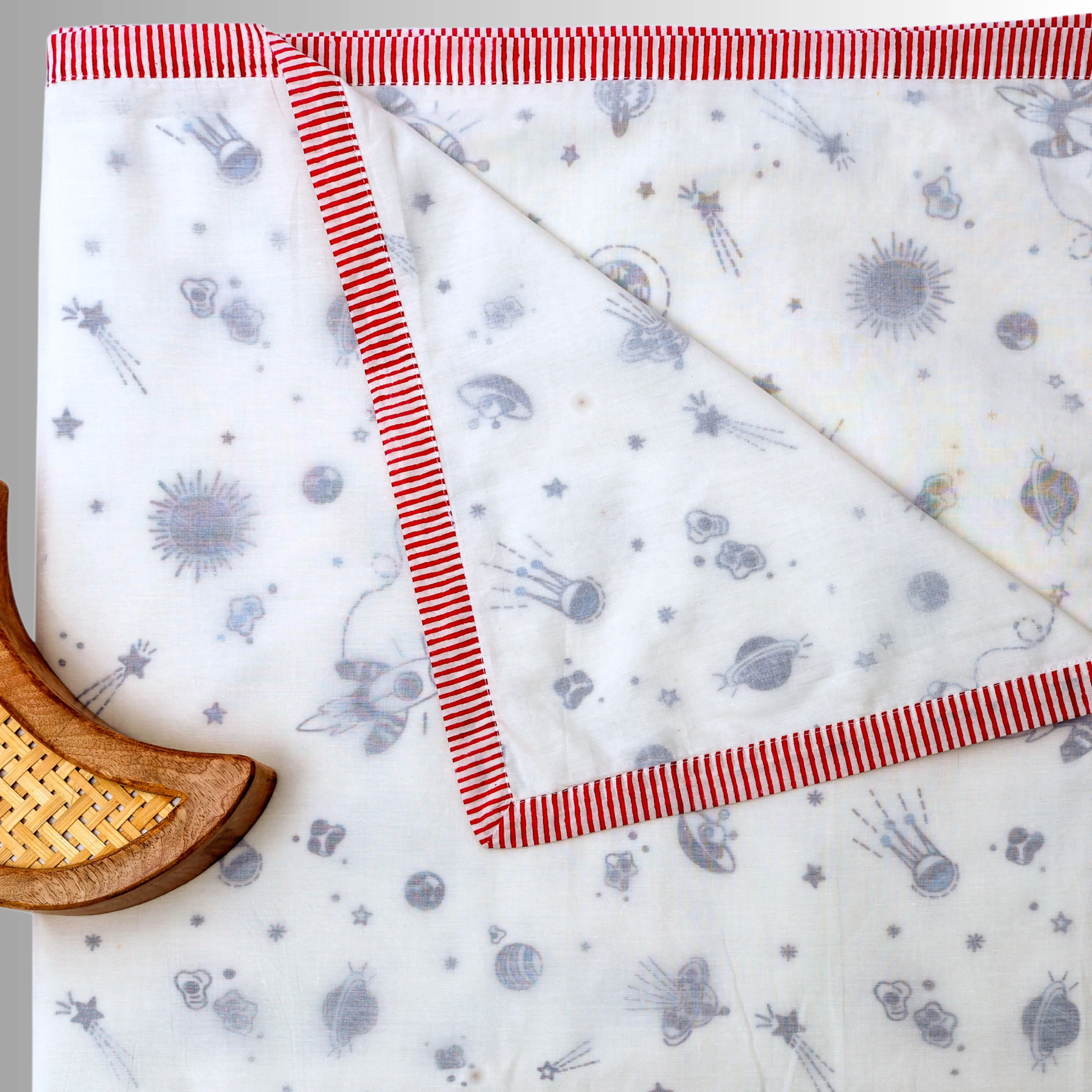 Gudgoodie Kids Cotton Muslin Dohar - Ultrasoft & Breathable - Galactic Adventure
