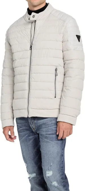 GUESS Men's Divo Fabric Block Light Puffer
