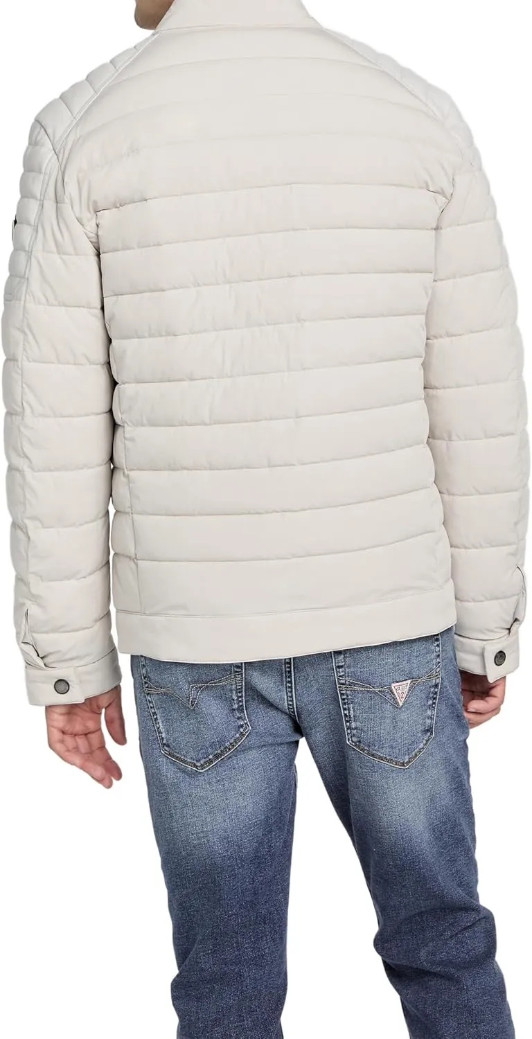 GUESS Men's Divo Fabric Block Light Puffer