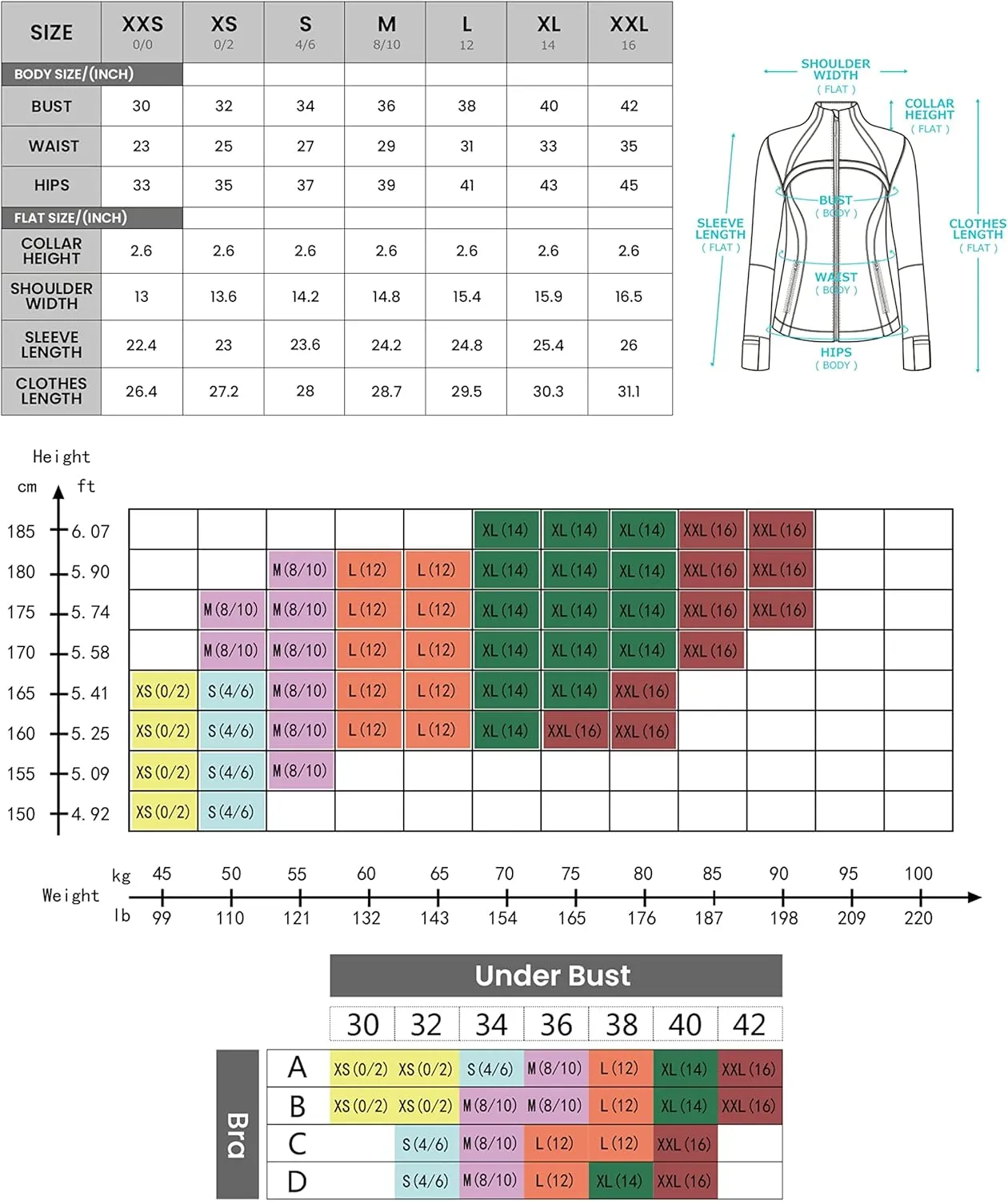 GYM RAINBOW Women's Lightweight Running Jackets Cottony-Soft 4-Way Stretch Zip up Slim Fit Workout Yoga Athletic Jacket