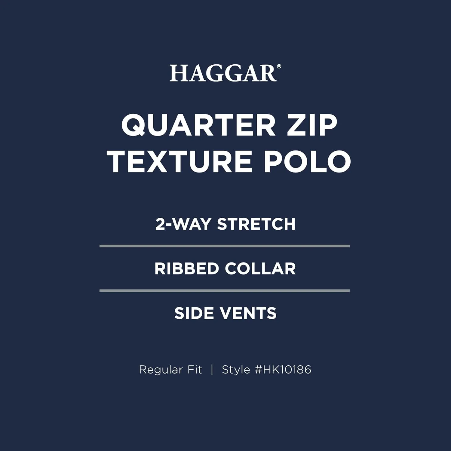 Haggar Men's Premium Comfort Quarter Zip Short Sleeve Polo Shirt