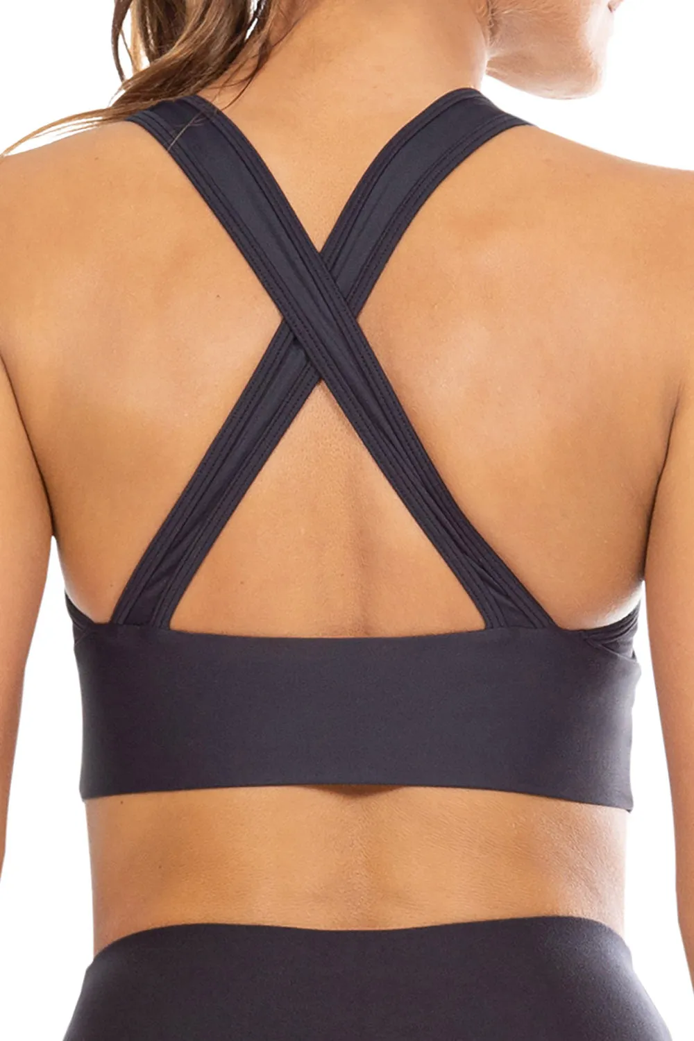 Halter Prospect Cropped Top Black