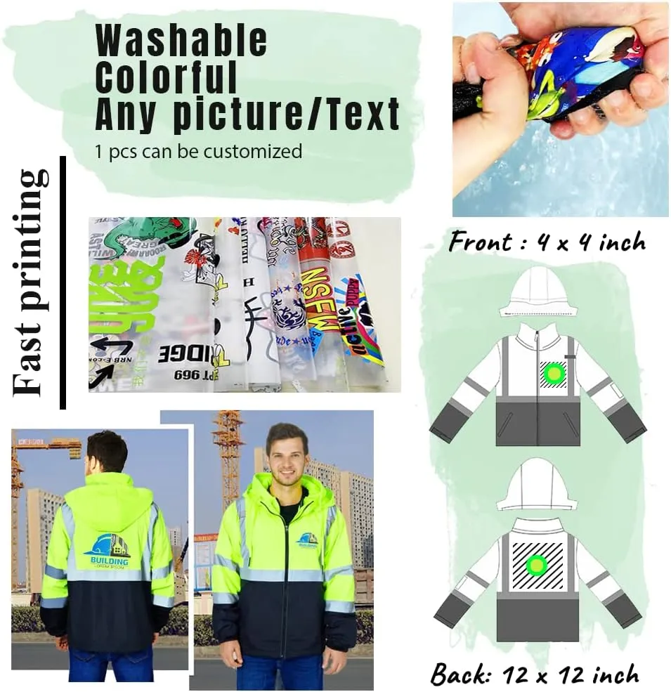 Hi-Vis Safety Jackets Custom Logo High Visibility Windbreaker Team Work Uniform