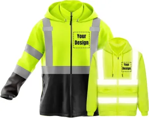 Hi-Vis Safety Jackets Custom Logo High Visibility Windbreaker Team Work Uniform