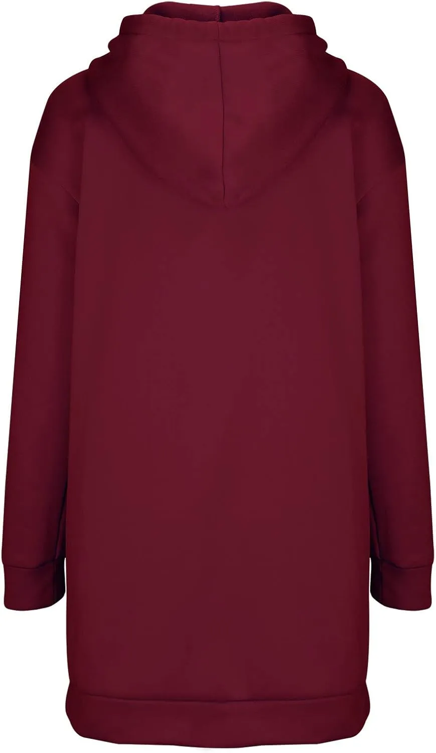 Hoodie Dress for Women Solid Colour Long Sleeve Pullover Tops with Pocket Oversized Casual Fashion Sweatshirt Dress
