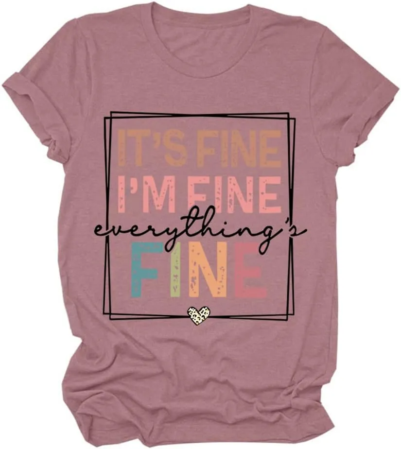 It's Fine I'm Fine Everything Is Fine Women Sweatshirts Crewneck Long Sleeve Autumn Winter Sweatshirt Tops