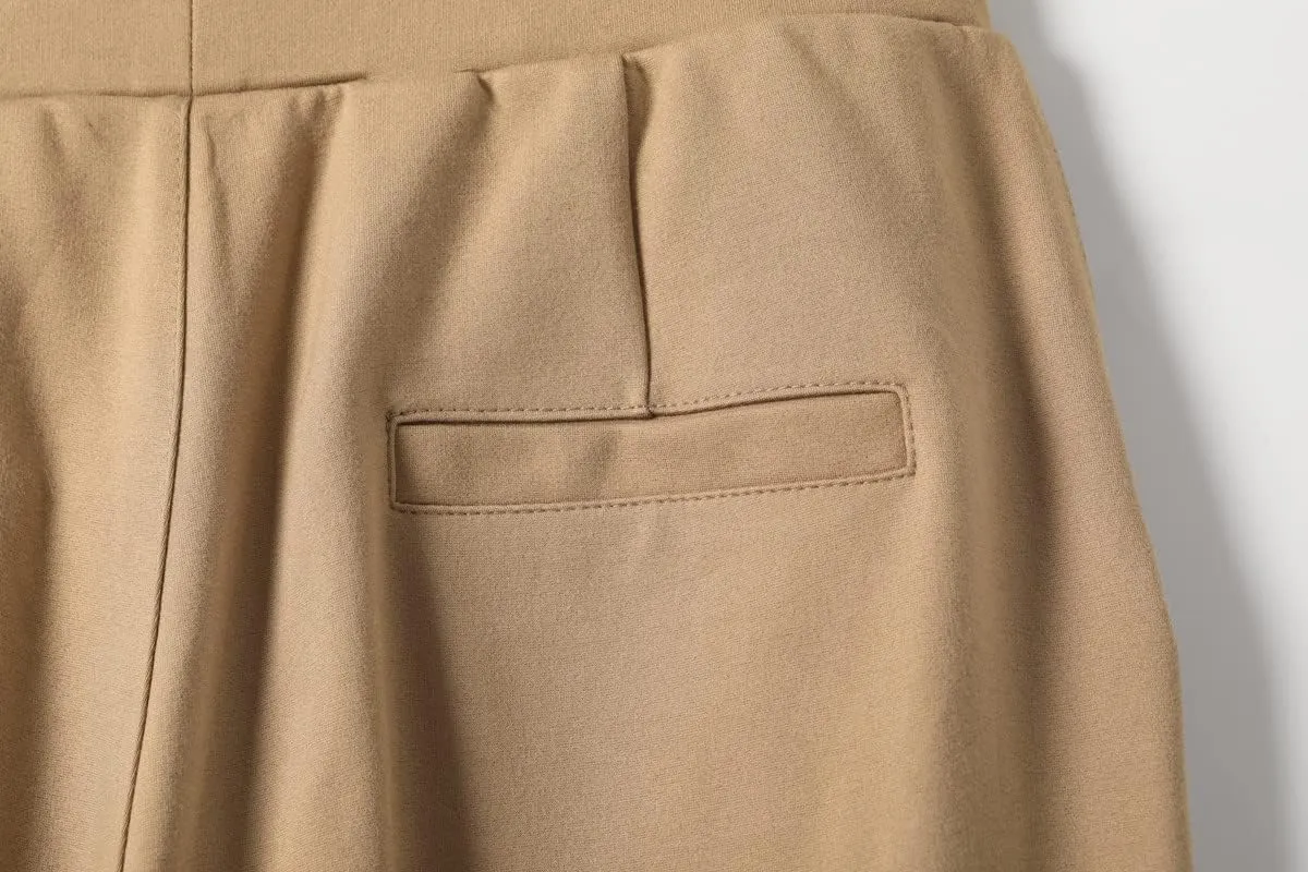 JASTIE Women's High Waist Palazzo Pants with Deep Pockets Comfort Pull-On Straight Petite Leg Regular Office Work Trousers