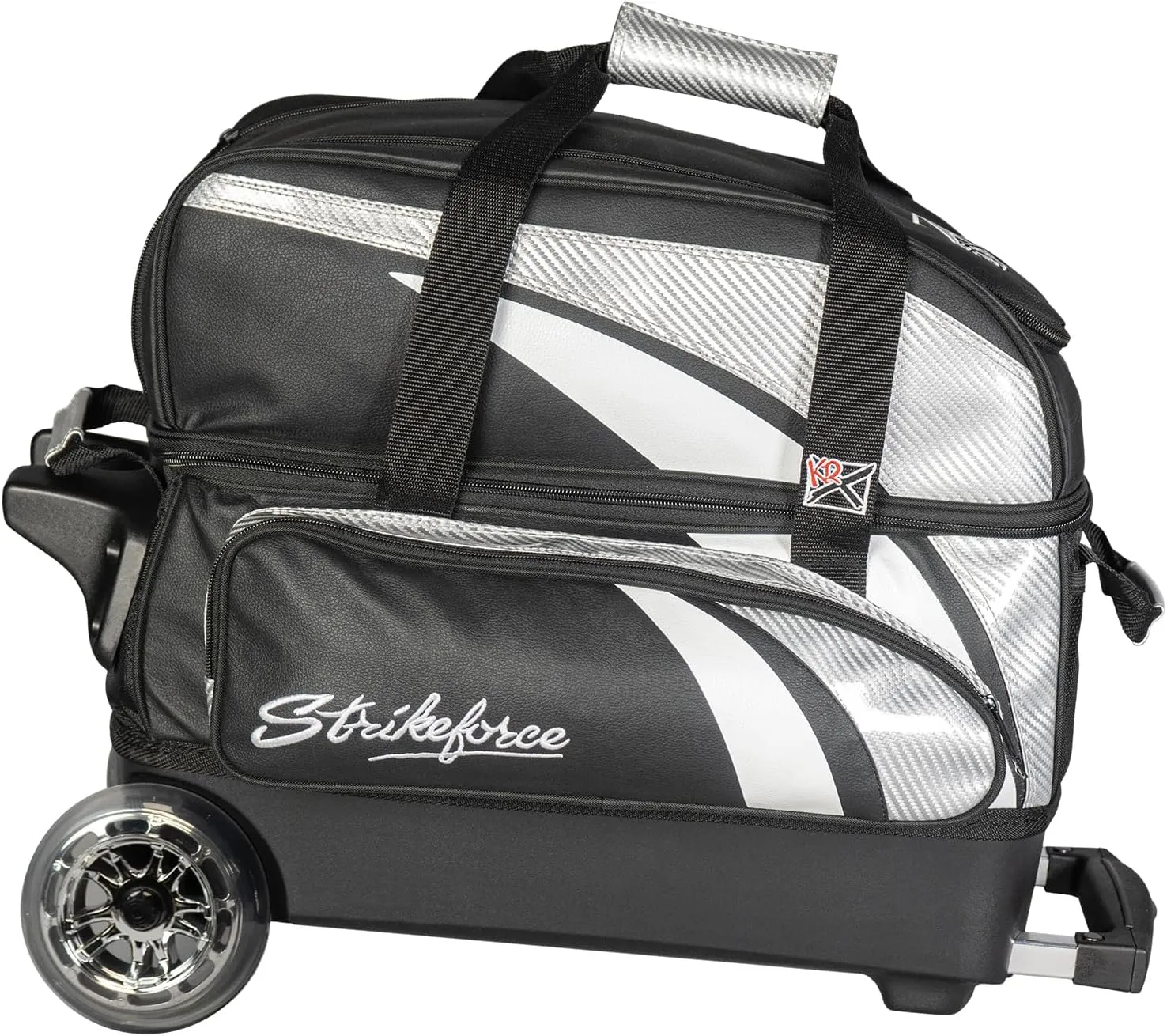 KR Strikeforce Cruiser Lux Blue Double Roller Bag - with 5" Smooth KRuze Wheels & Extra Long Handle