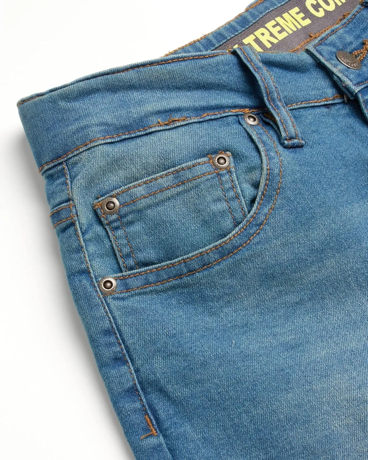 Lee Boys' Comfort Stretch Relaxed Fit Straight Leg Denim Jeans
