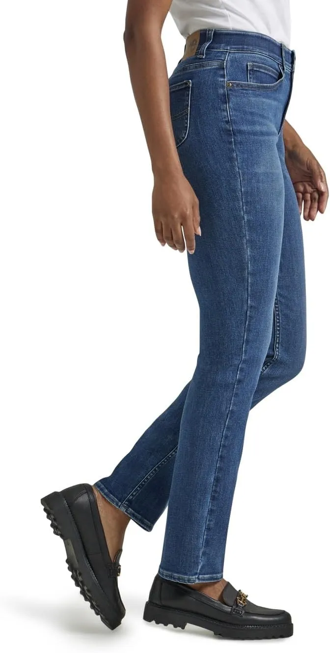 Lee Women's Petite Ultra Lux Comfort with Flex Motion Straight Leg Jean
