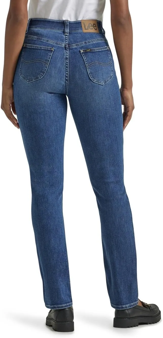 Lee Women's Petite Ultra Lux Comfort with Flex Motion Straight Leg Jean