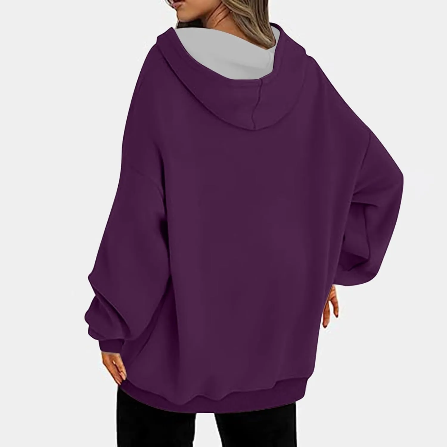 Light Weight Sweatshirt for Women Athletic Fit Workout Sweatshirt Oversized Baggy Pullover Hoodies Hip Hop Streetwear